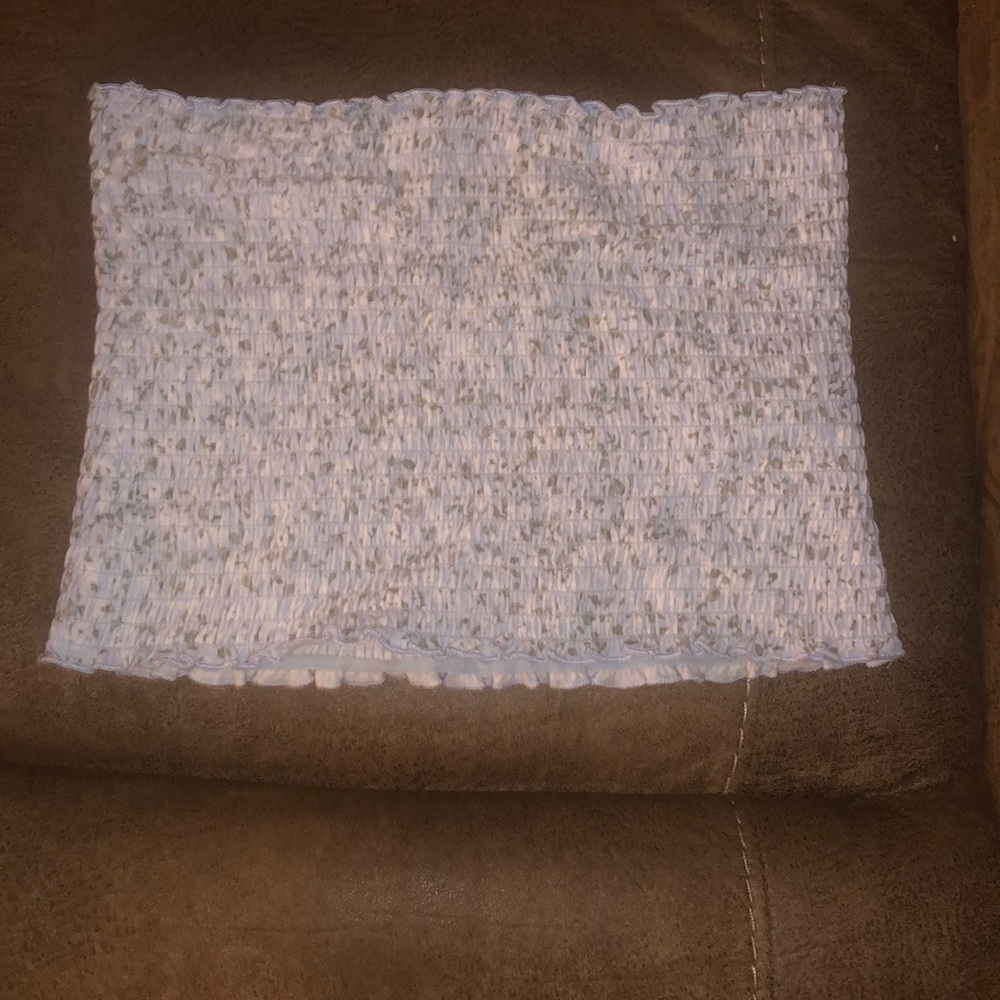 Holister blue and white tube top